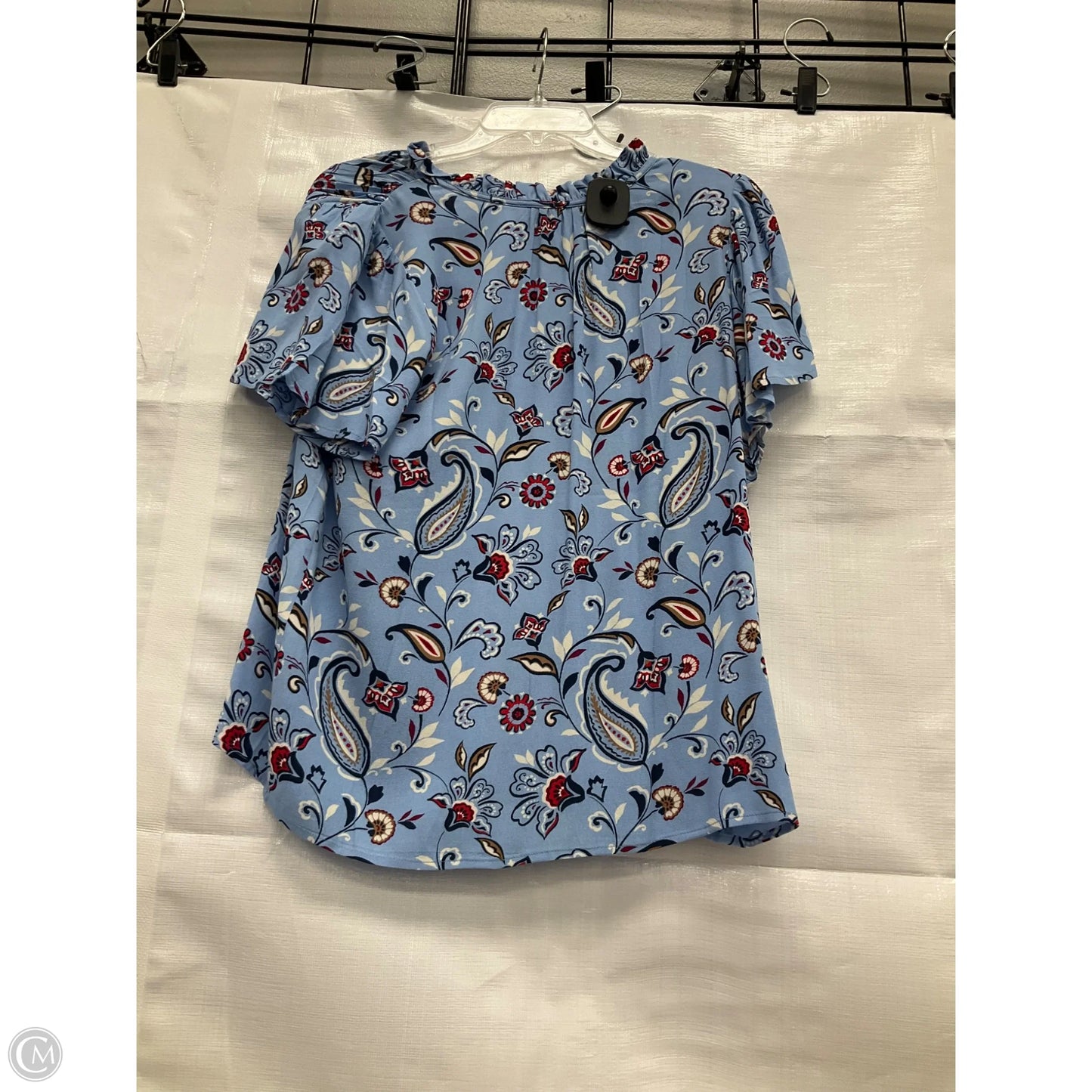 Top Short Sleeve By Loft In Blue, Size: S