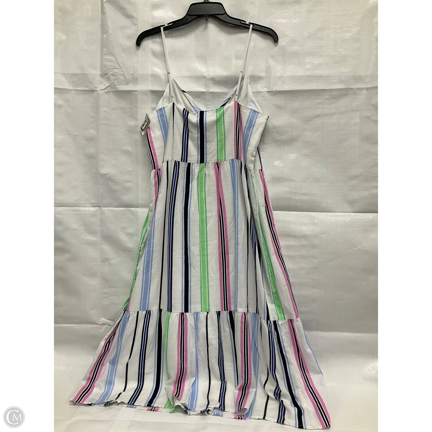 Dress Casual Midi By Loft In Striped Pattern, Size: Petite L