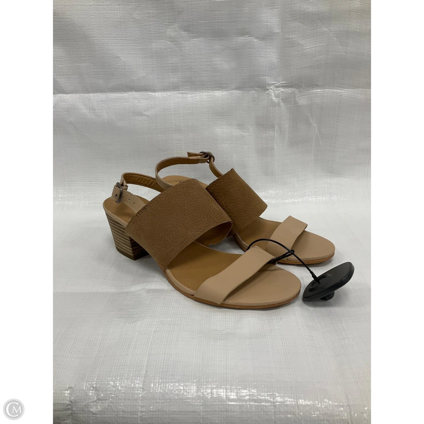 Sandals Heels Block By Lucky Brand In Tan, Size: 8