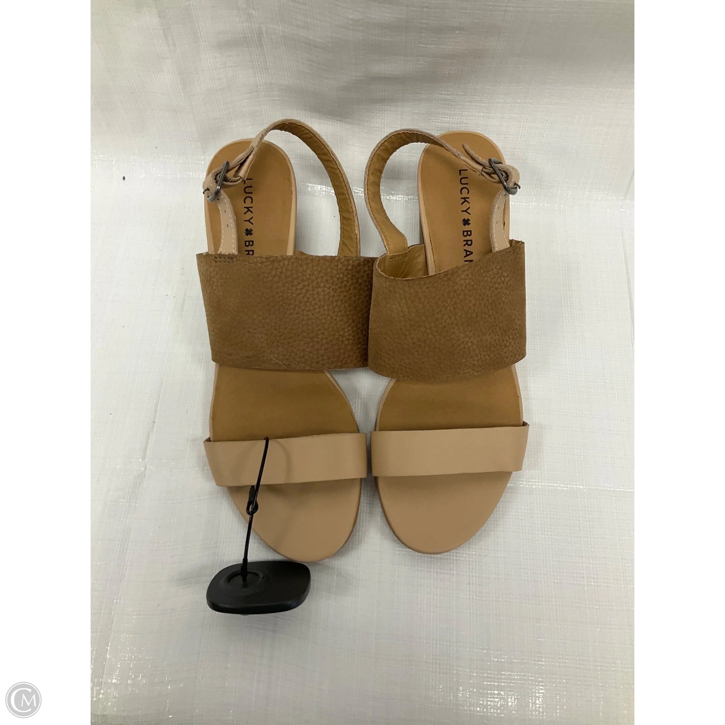 Sandals Heels Block By Lucky Brand In Tan, Size: 8
