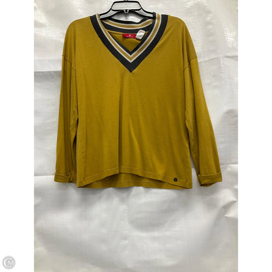 Top Long Sleeve By Cmc In Yellow, Size: M