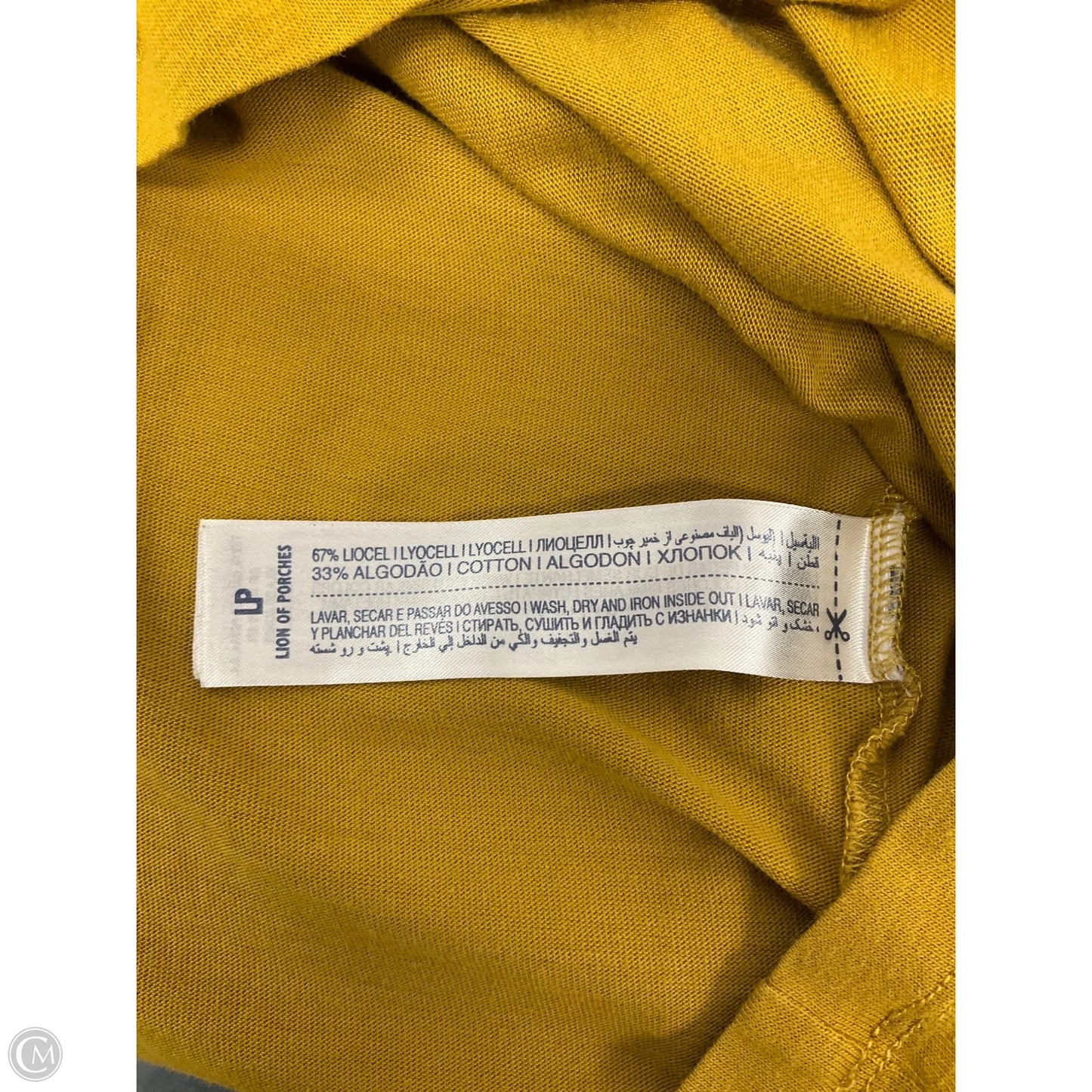 Top Long Sleeve By Cmc In Yellow, Size: M