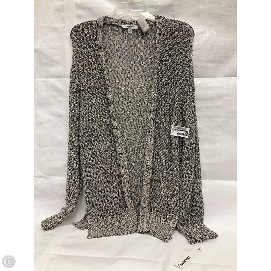 Sweater Cardigan By Dkny City In Black & White, Size: Xl