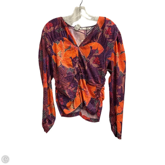 Top Long Sleeve By Zara In Purple, Size: Xl