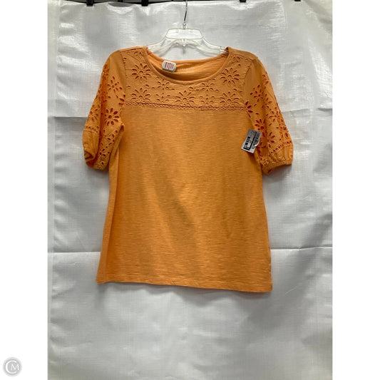 Top Short Sleeve By Talbots In Orange, Size: S