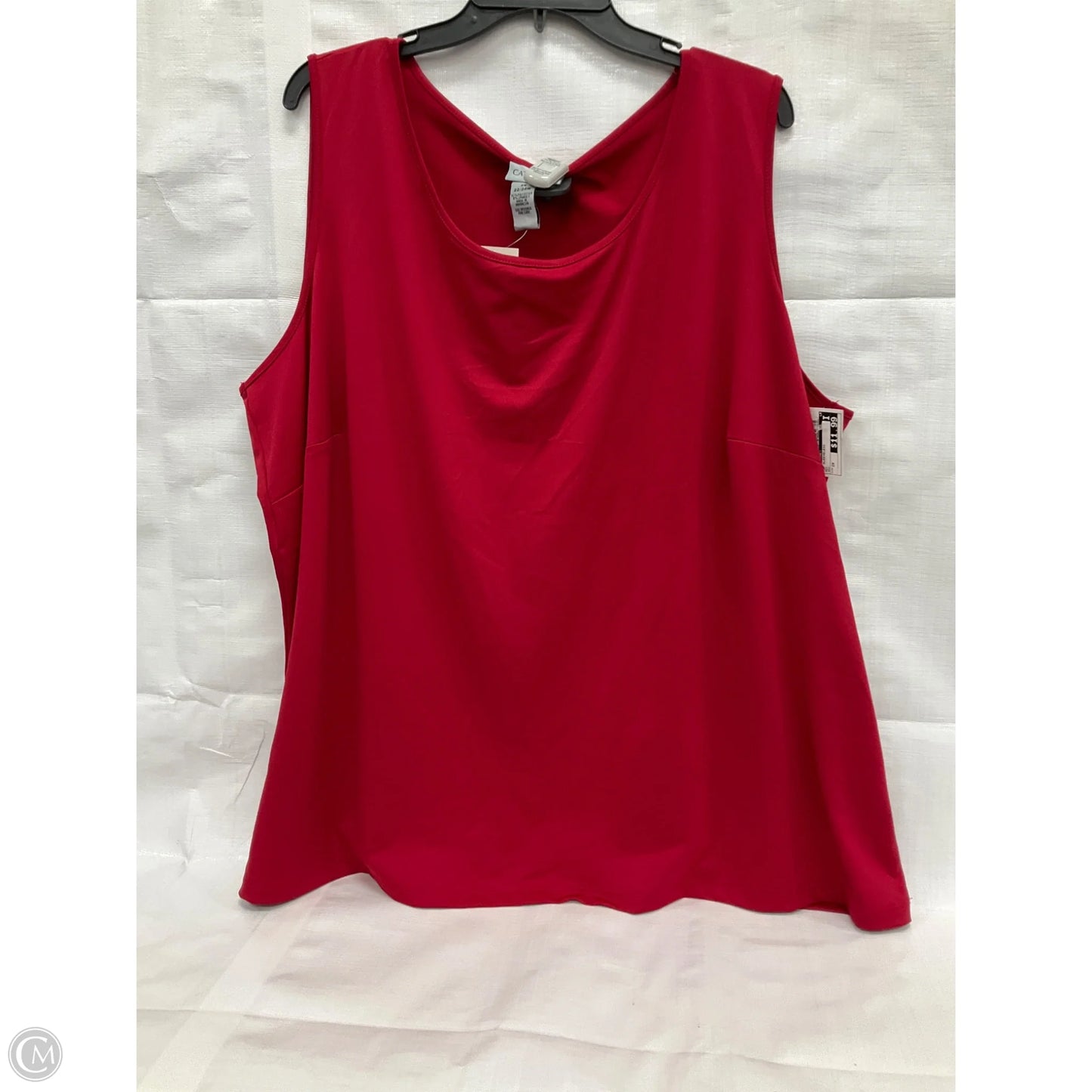 Top Sleeveless By Catherines In Red, Size: 2x