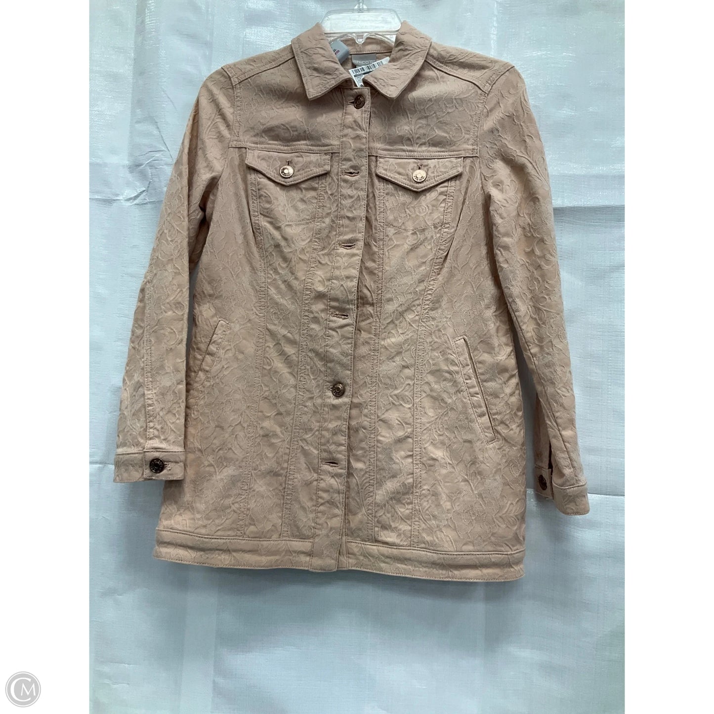 Jacket Other By Chicos In Pink, Size: Petite Xs