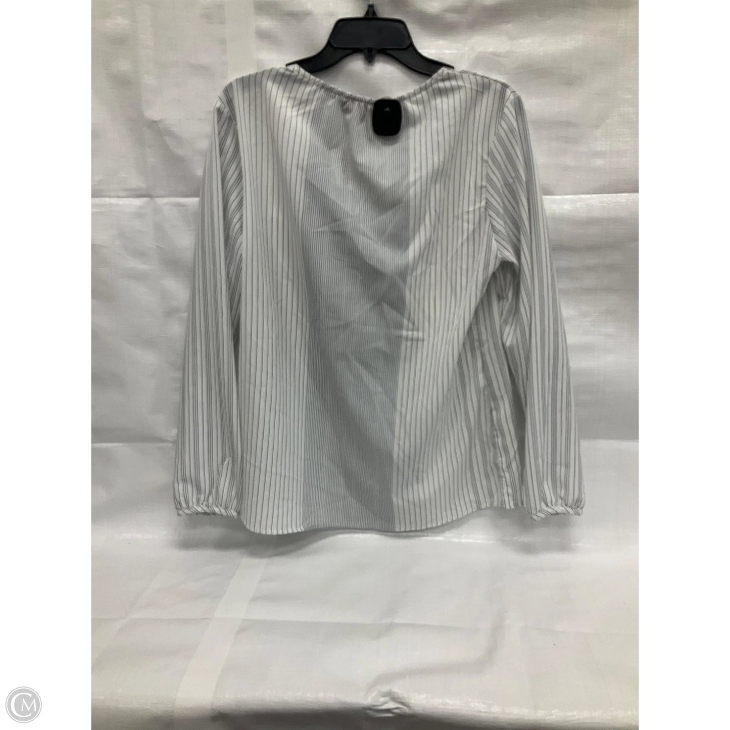 Top Long Sleeve By Crosby In Striped Pattern, Size: L