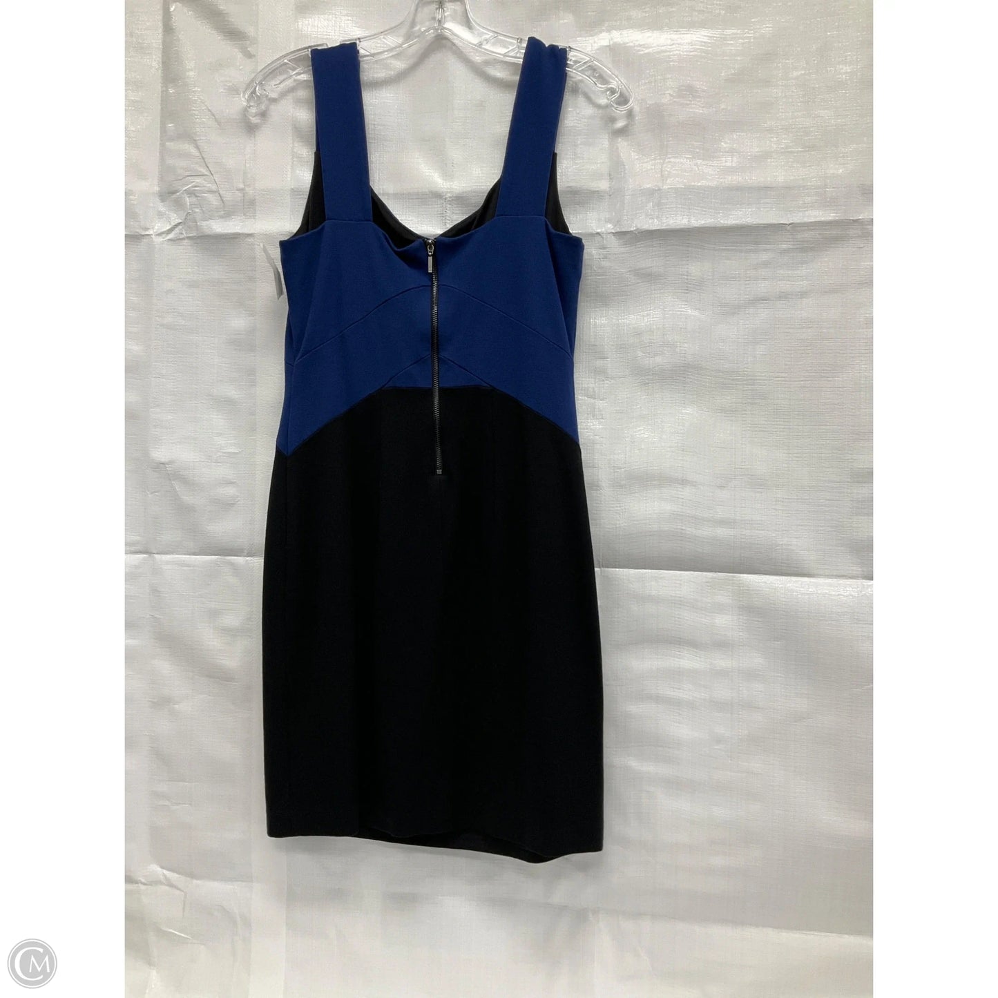 Dress Party Short By Dkny In Black & Blue, Size: 2