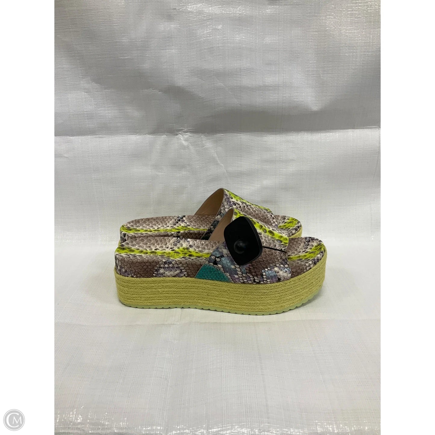 Sandals Heels Wedge By Kate Spade In Snakeskin Print, Size: 8