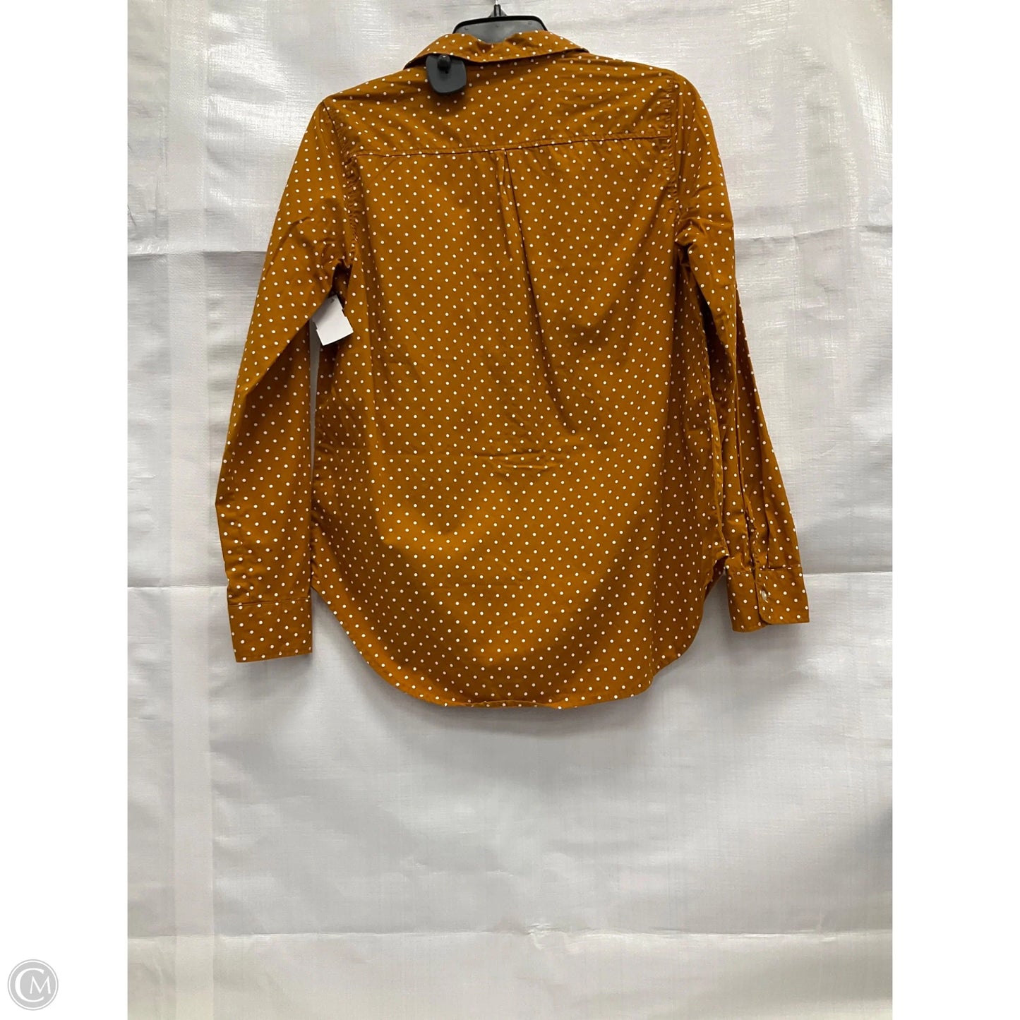 Blouse Long Sleeve By Old Navy In Polkadot Pattern, Size: M