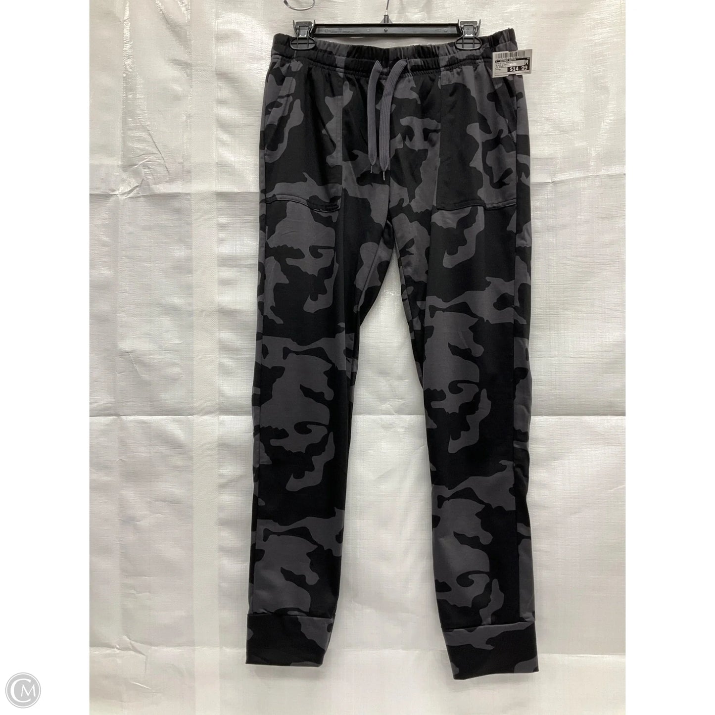 Athletic Pants By Clothes Mentor In Black & Grey, Size: M
