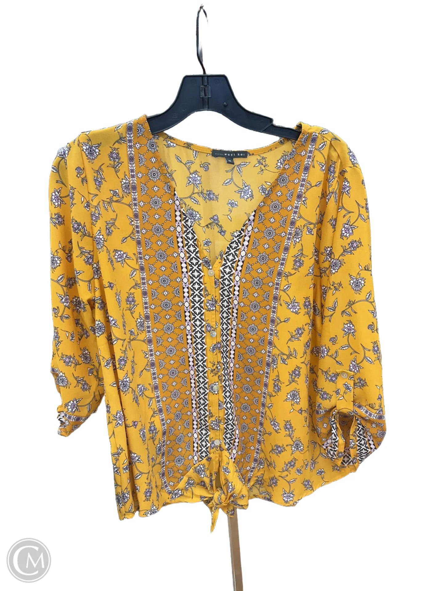 Top 3/4 Sleeve By West Kei Size: M