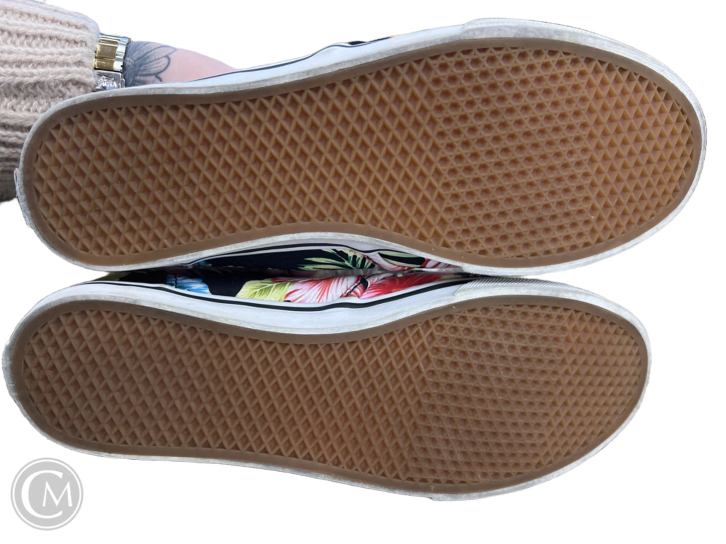 Shoes Sneakers By Vans In Floral Print, Size: 8.5