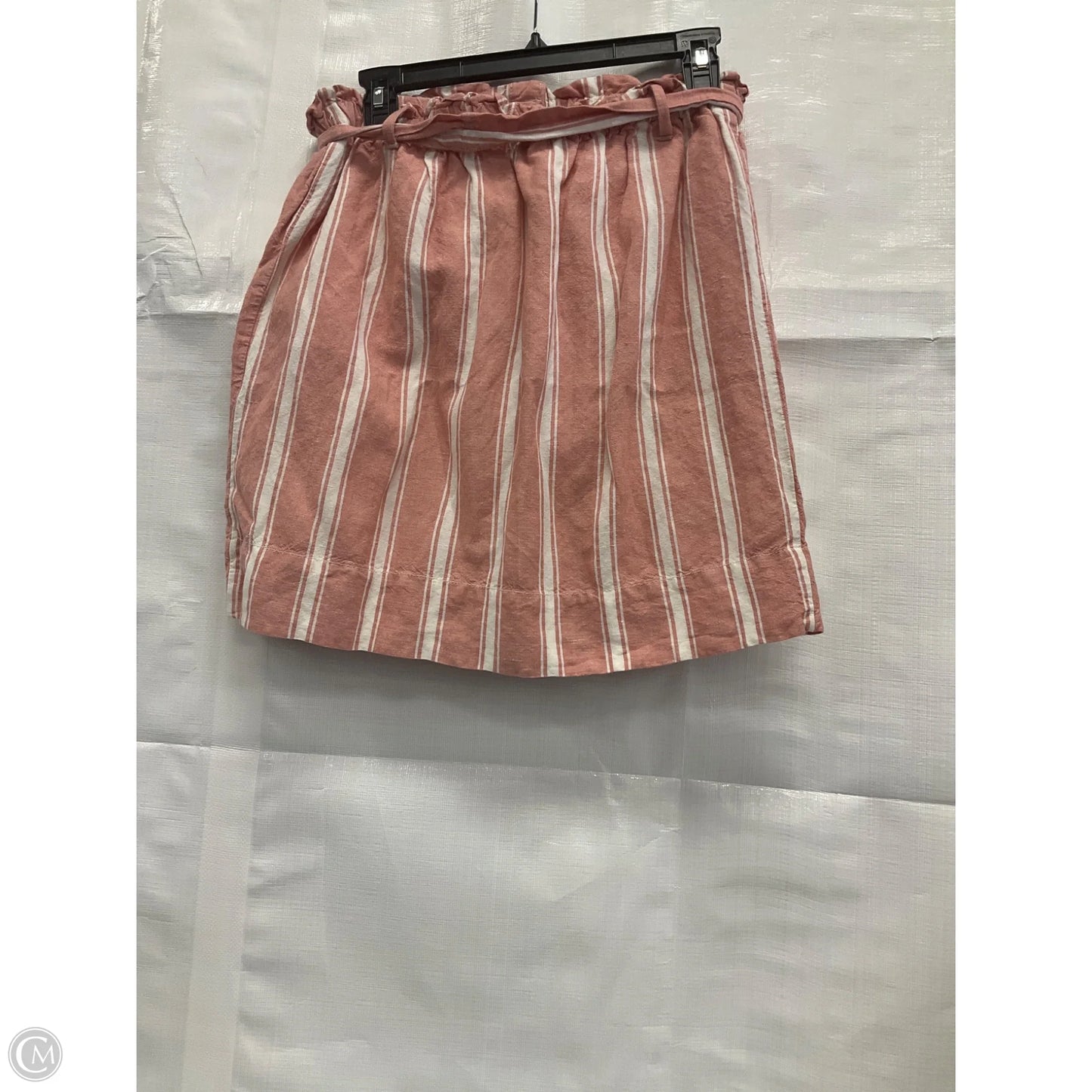 Skirt Mini & Short By Loft In Striped Pattern, Size: S