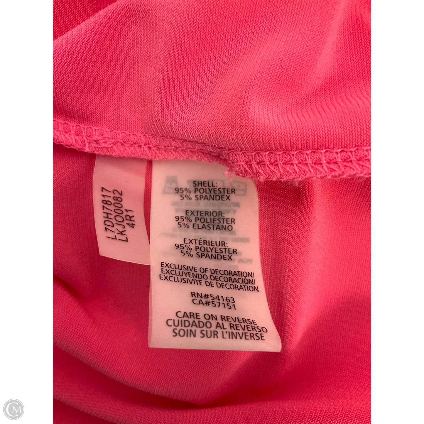 Top Short Sleeve Designer By Karl Lagerfeld In Pink, Size: S