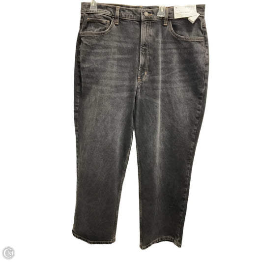 Jeans Straight By Arizona In Black Denim, Size: 18