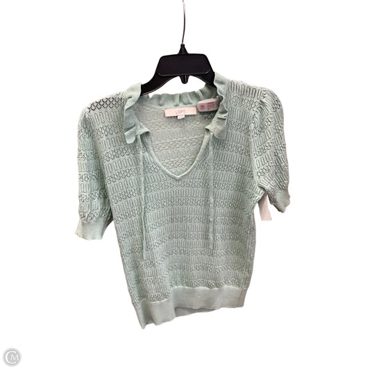 Top Short Sleeve By Loft In Green, Size: S