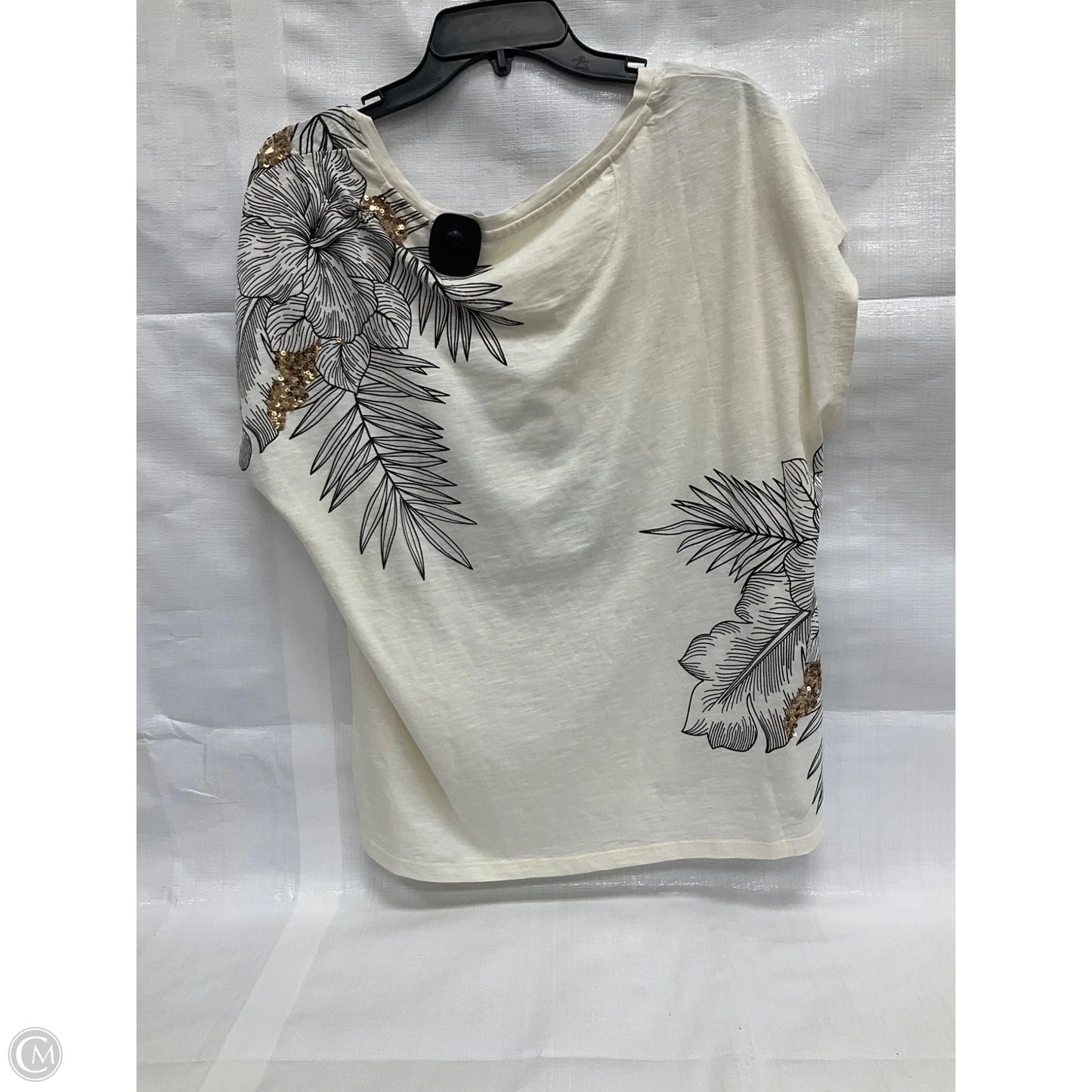 Top Short Sleeve By Tommy Bahama In Cream, Size: L