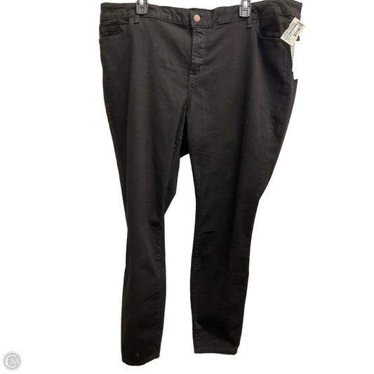 Jeans Skinny By Old Navy In Black Denim, Size: 22