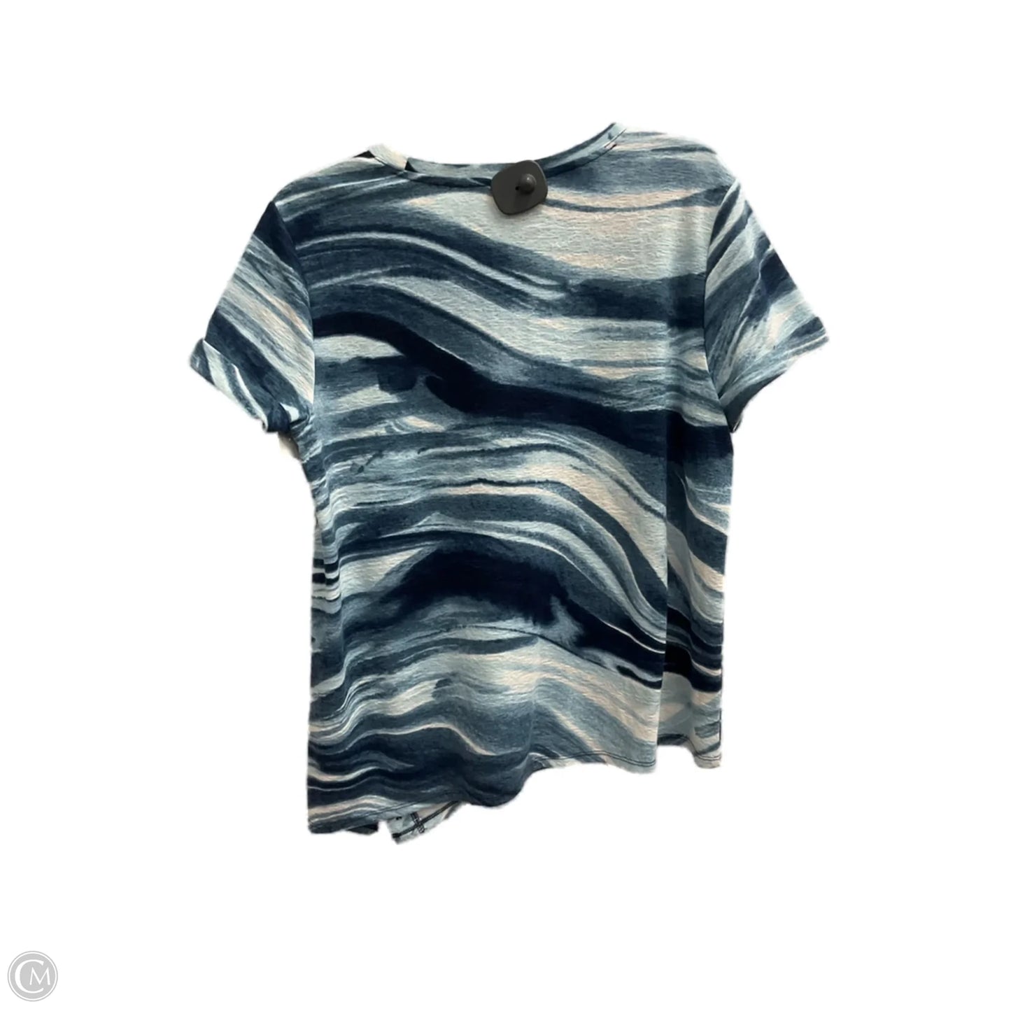 Top Short Sleeve By West Bound In Blue & White, Size: Lp