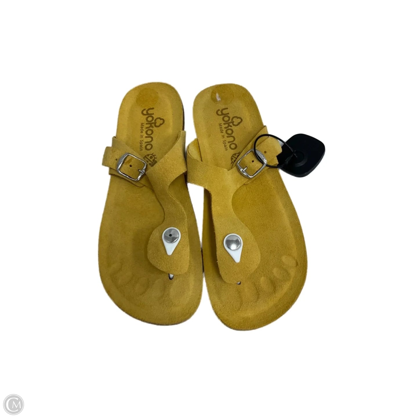 Sandals Flats By Clothes Mentor In Yellow, Size: 8