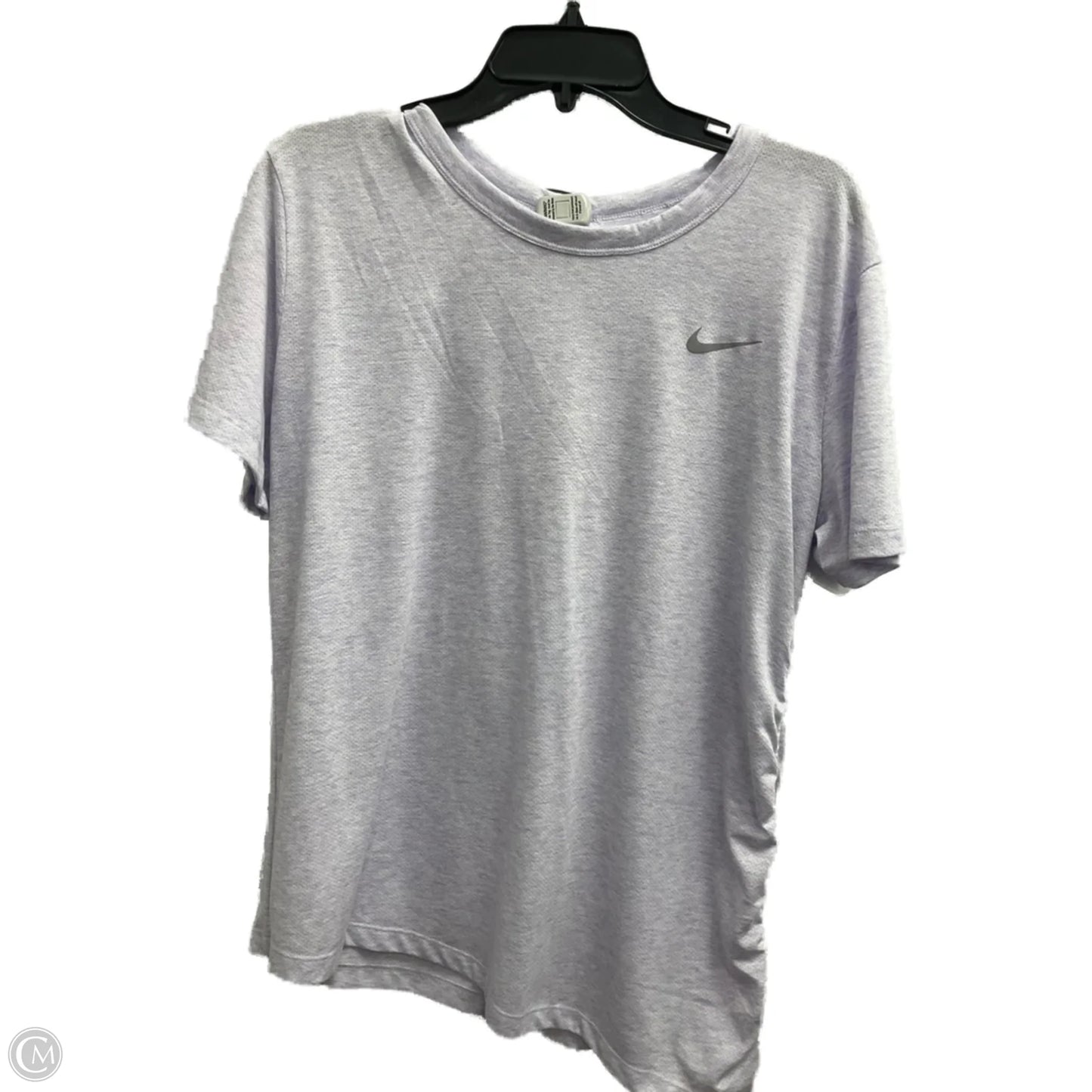 Athletic Top Short Sleeve By Nike Apparel In Purple, Size: L