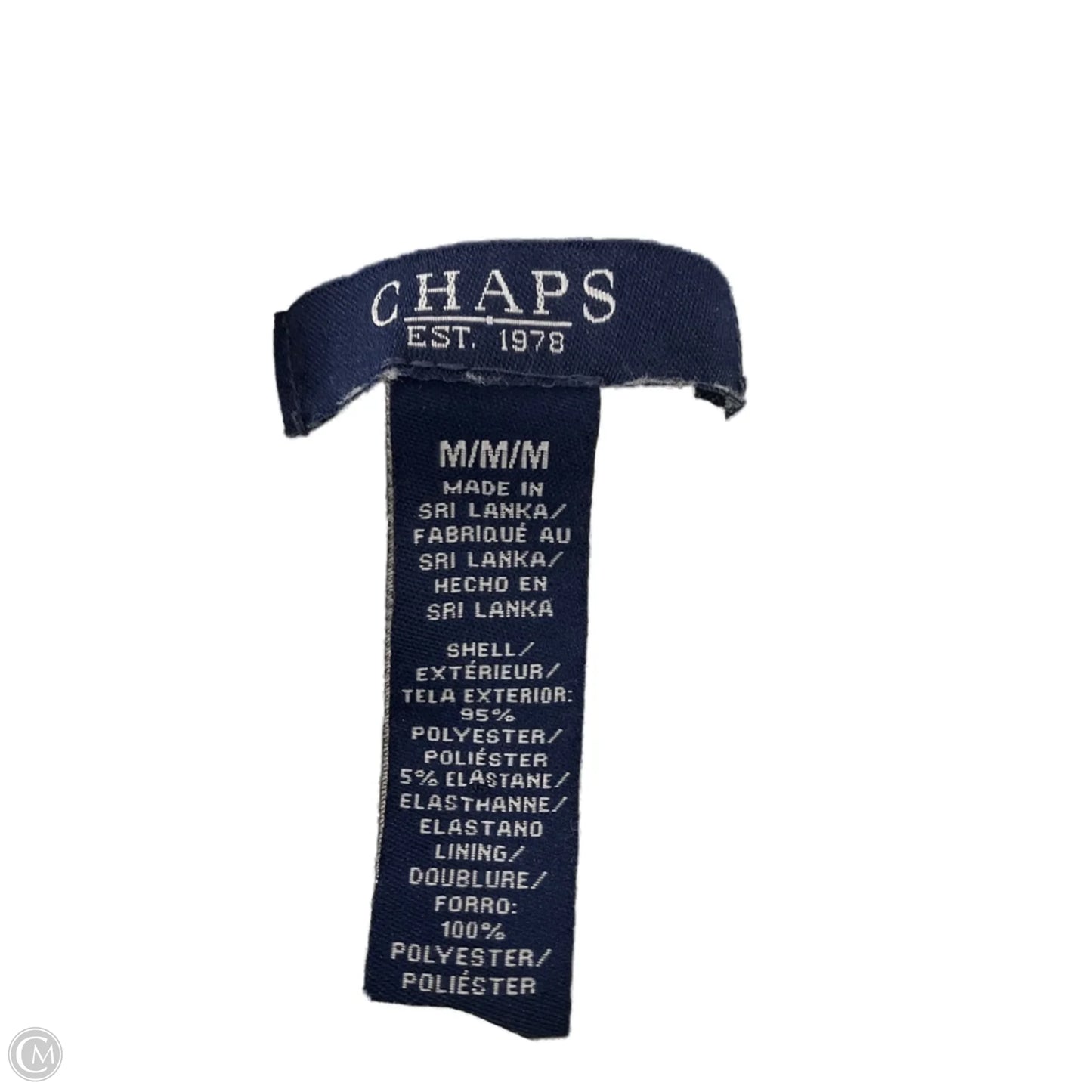 Dress Work By Chaps In Black & Cream, Size: M