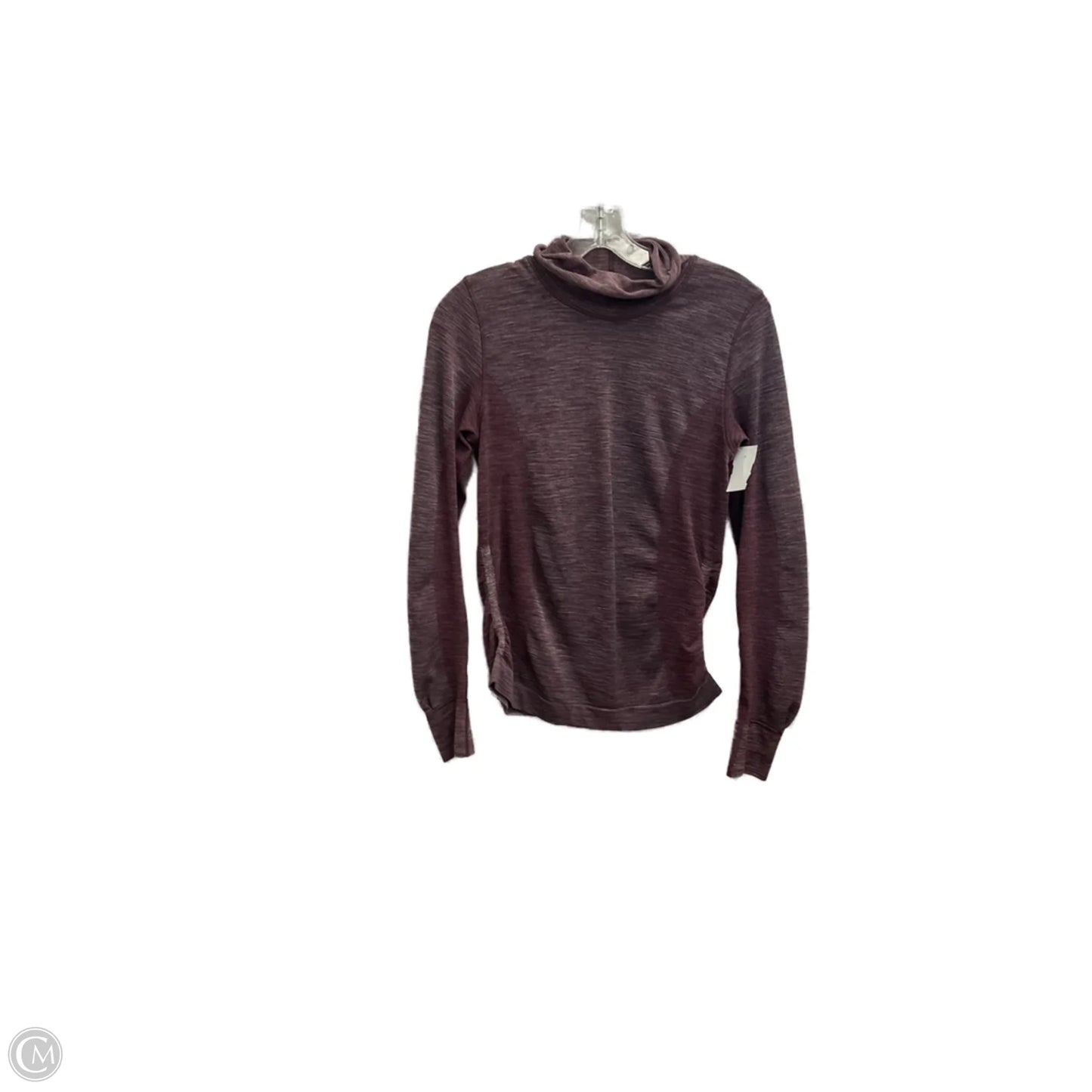 Athletic Top Long Sleeve Collar By Lululemon In Purple, Size: 8