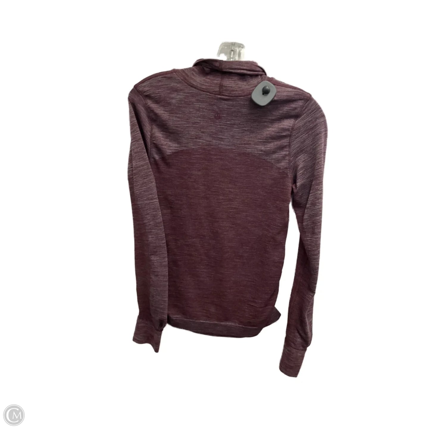 Athletic Top Long Sleeve Collar By Lululemon In Purple, Size: 8