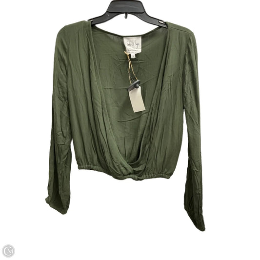 Top Long Sleeve By Clothes Mentor In Green, Size: S