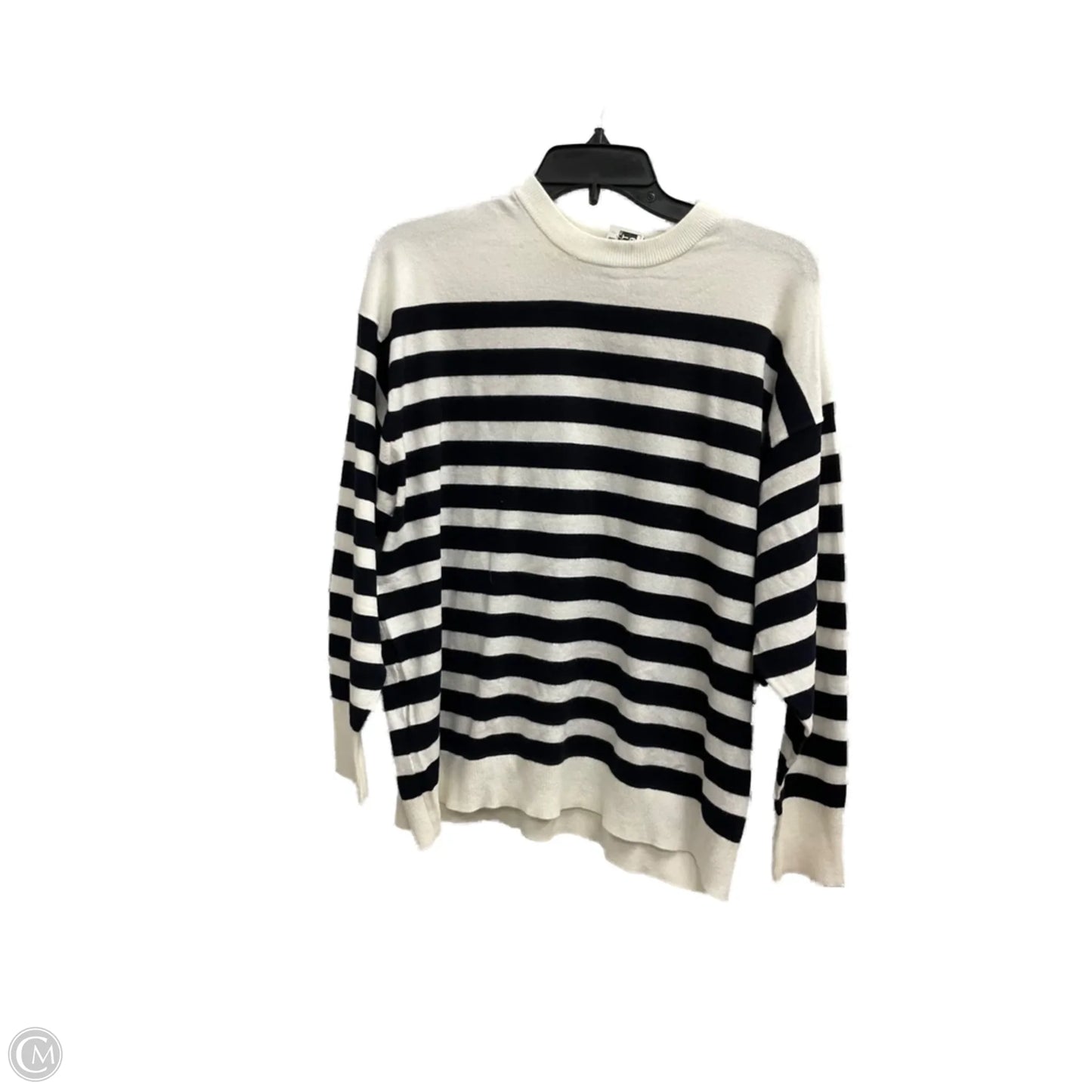 Top Long Sleeve By Zara In Striped Pattern, Size: S