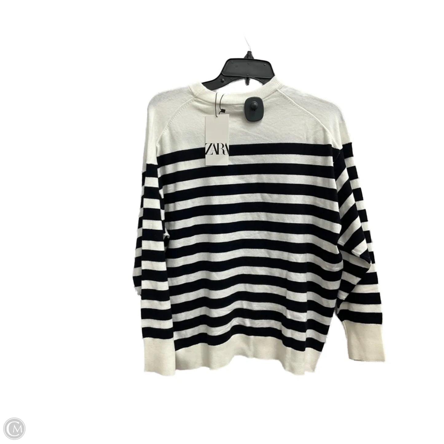 Top Long Sleeve By Zara In Striped Pattern, Size: S