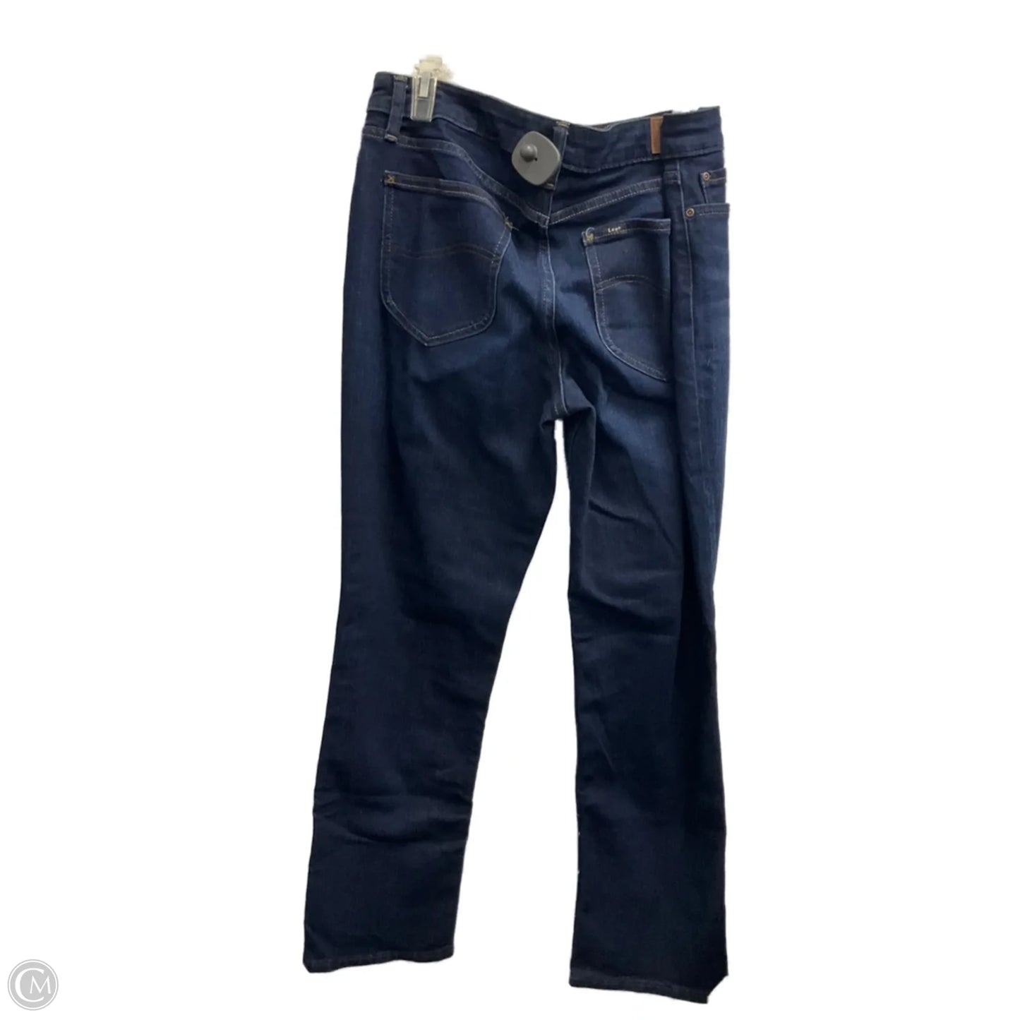Jeans Straight By Lee In Blue Denim, Size: 16