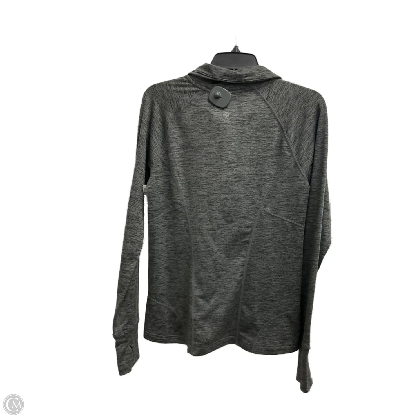 Athletic Top Long Sleeve Collar By Eddie Bauer In Grey, Size: M