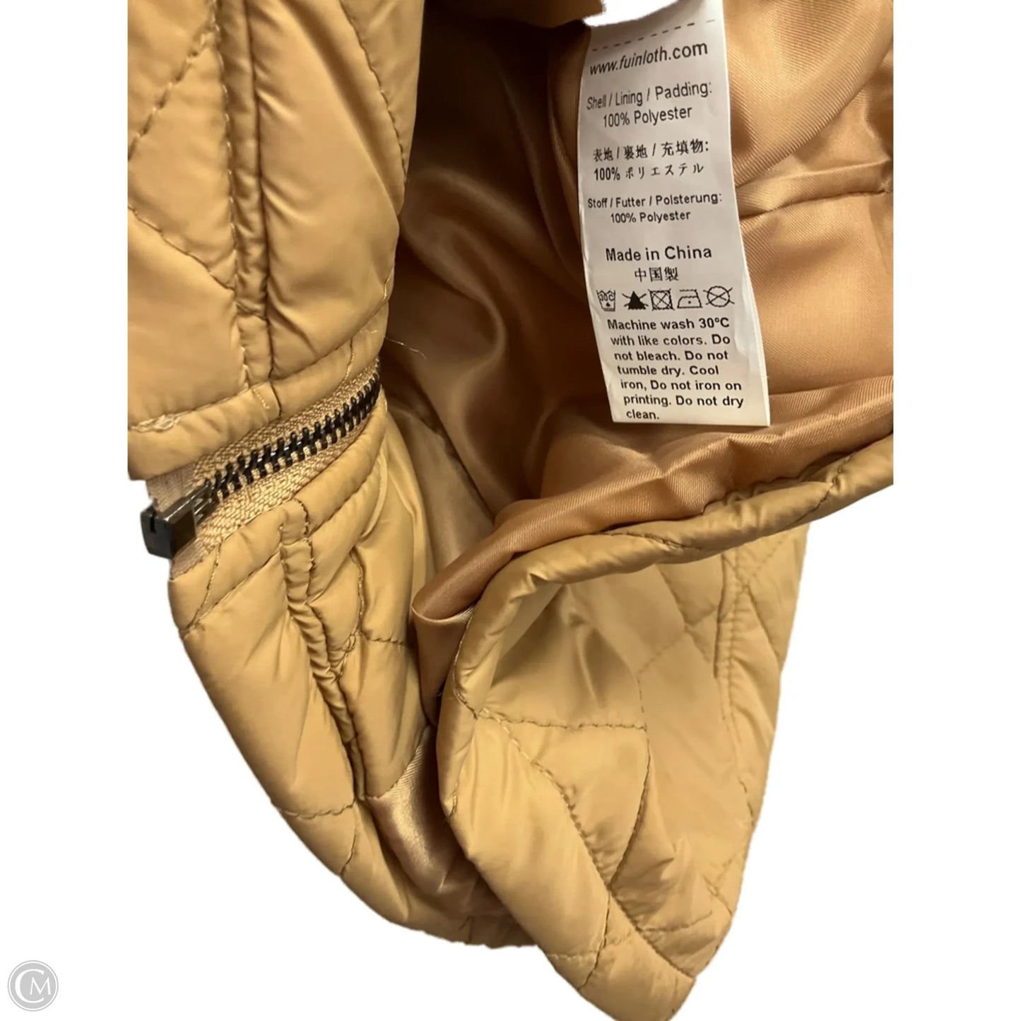 Vest Puffer & Quilted By Clothes Mentor In Tan, Size: S