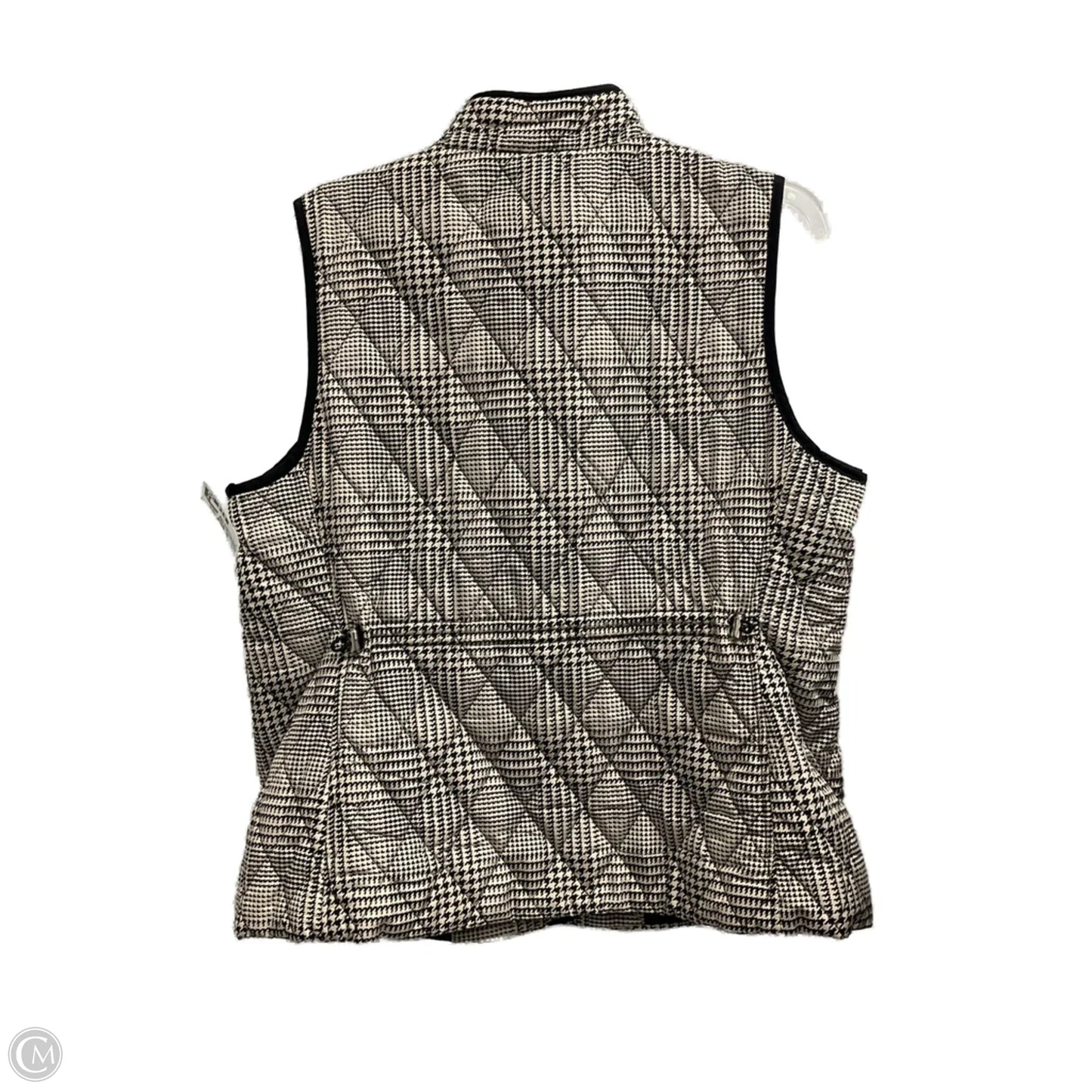Vest Puffer & Quilted By Croft And Barrow In Black & Cream, Size: L