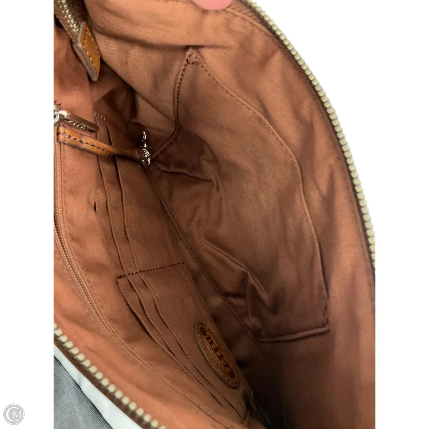 Crossbody Leather By Fossil, Size: Small
