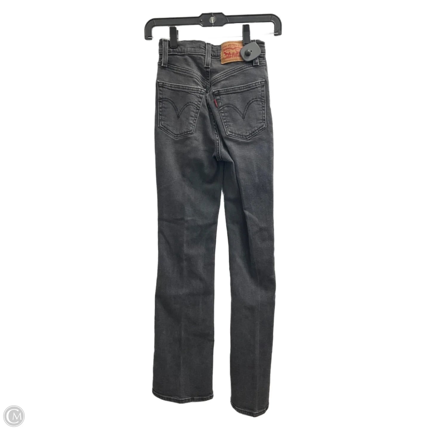 Jeans Boot Cut By Levis In Black Denim, Size: 0