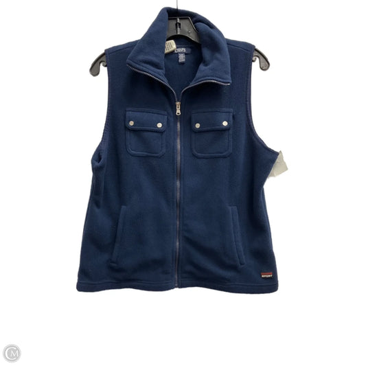 Vest Fleece By Chaps In Blue, Size: Lp