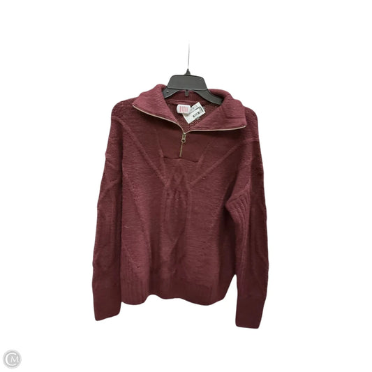 Sweater By Natural Reflections In Maroon, Size: S