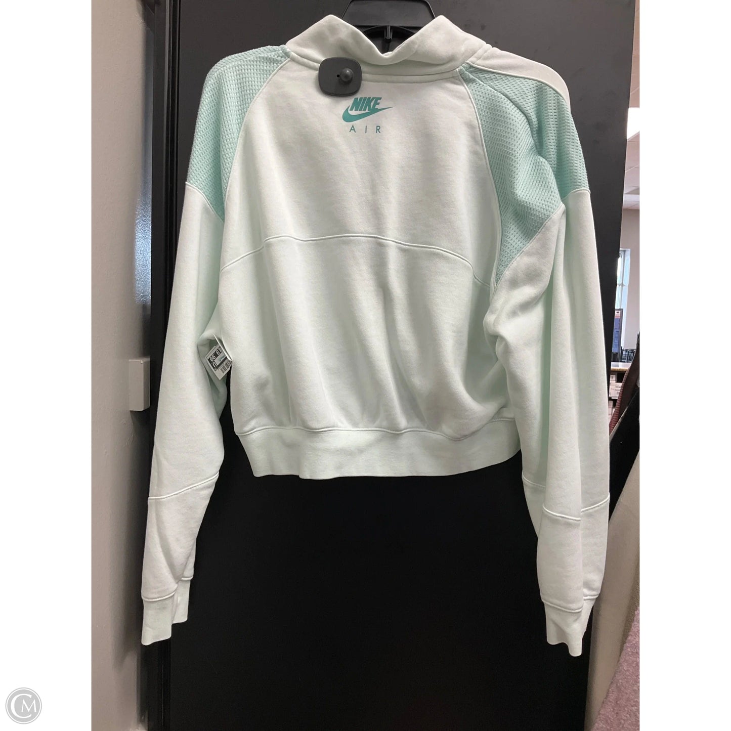 Athletic Top Long Sleeve Collar By Nike Apparel In Blue, Size: M