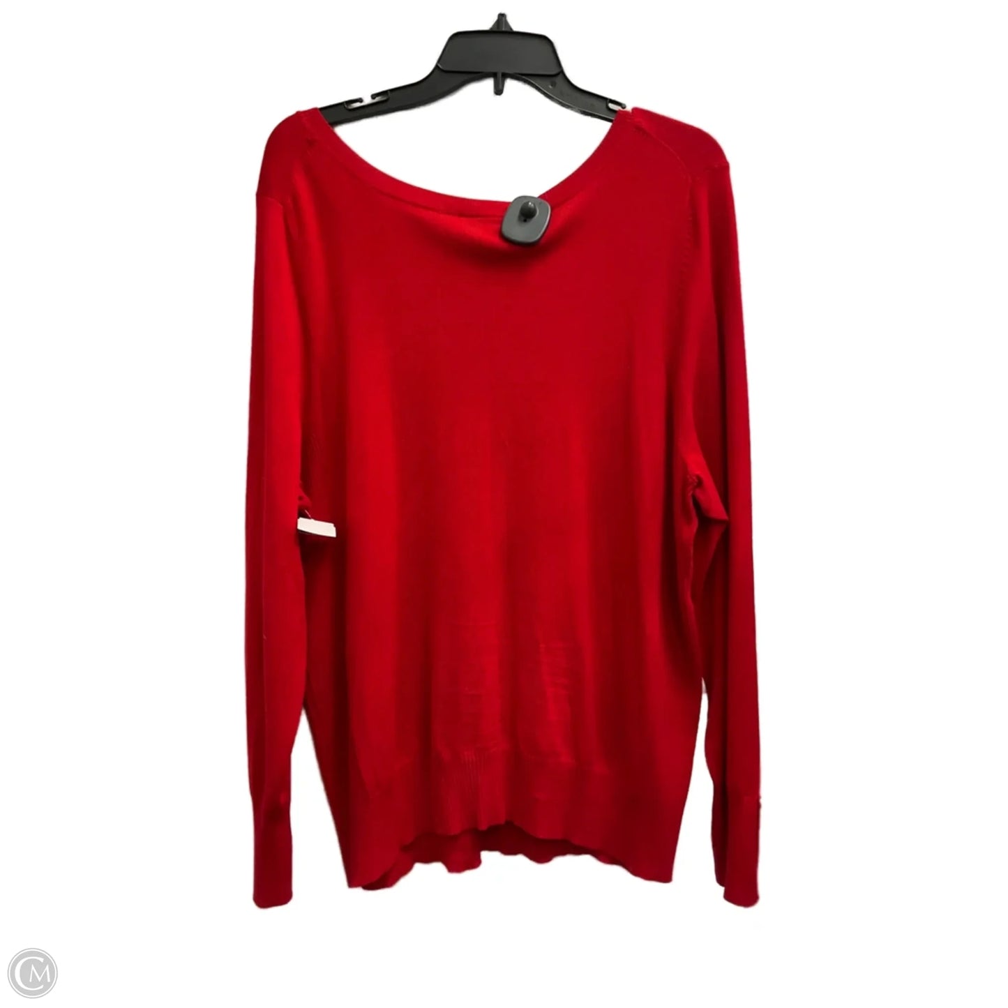 Top Long Sleeve By Lane Bryant In Red, Size: Xl