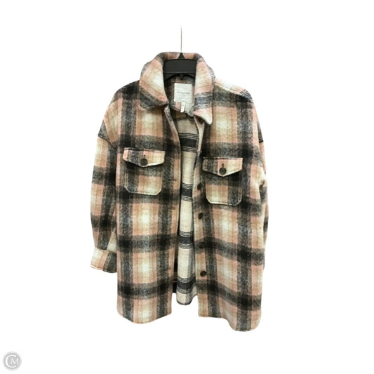 Jacket Shirt By Avec Les Filles In Plaid Pattern, Size: S