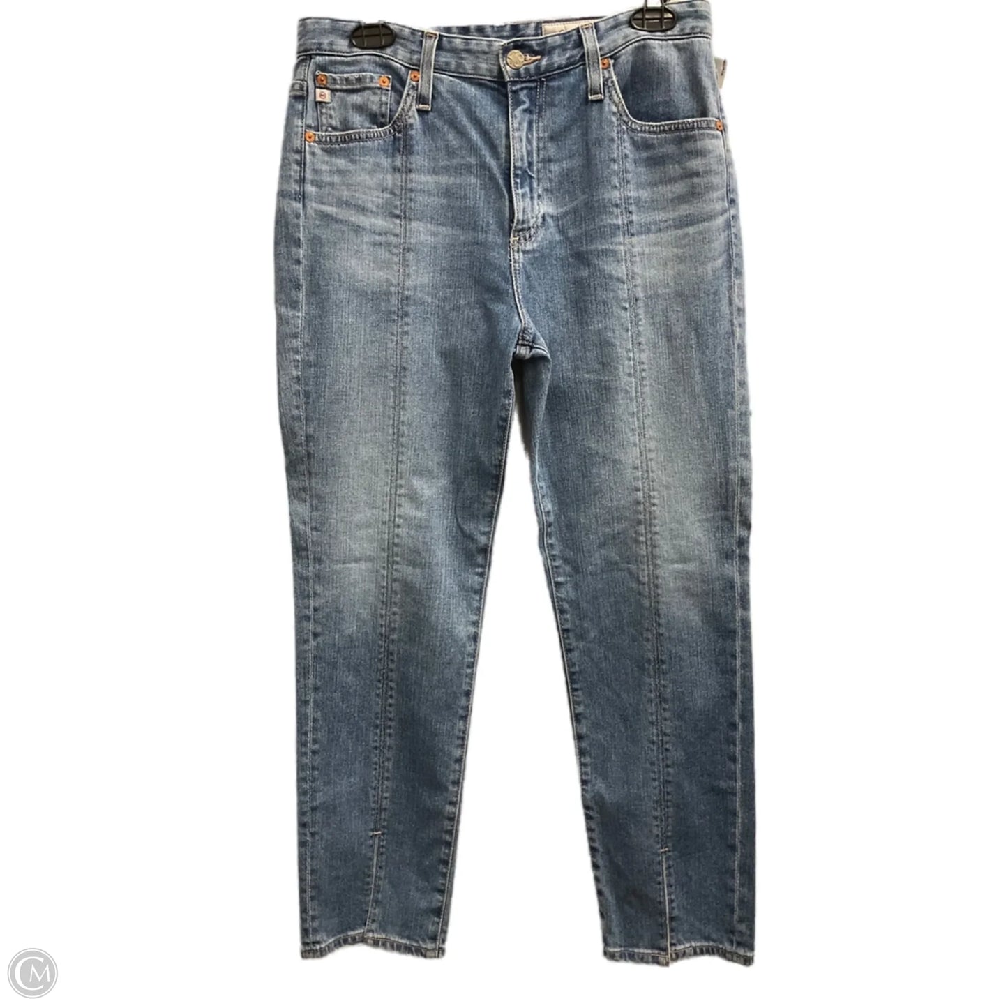 Jeans Straight By Ag Jeans In Blue Denim, Size: 8