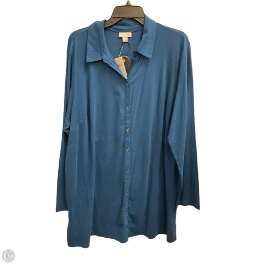 Top Long Sleeve By J. Jill In Blue, Size: 2x
