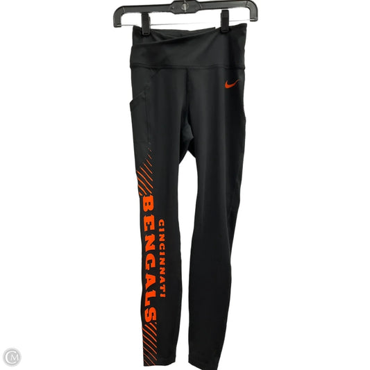 Athletic Leggings By Nike Apparel In Black & Orange, Size: Xs