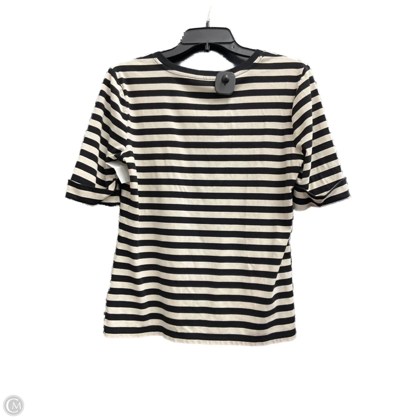 Top 3/4 Sleeve By Ralph Lauren Black Label In Striped Pattern, Size: L