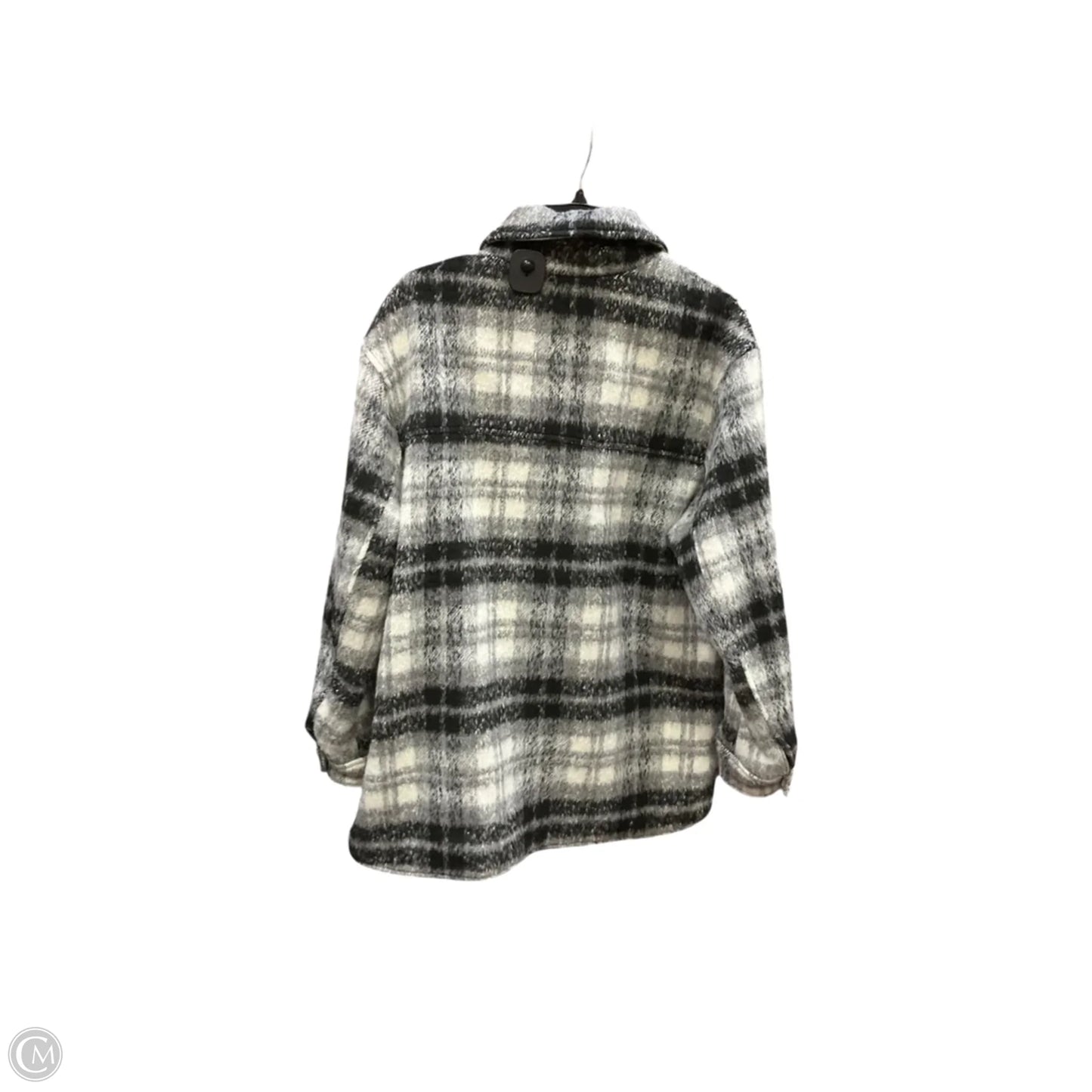 Jacket Shirt By Gianni Bini In Black & White, Size: L