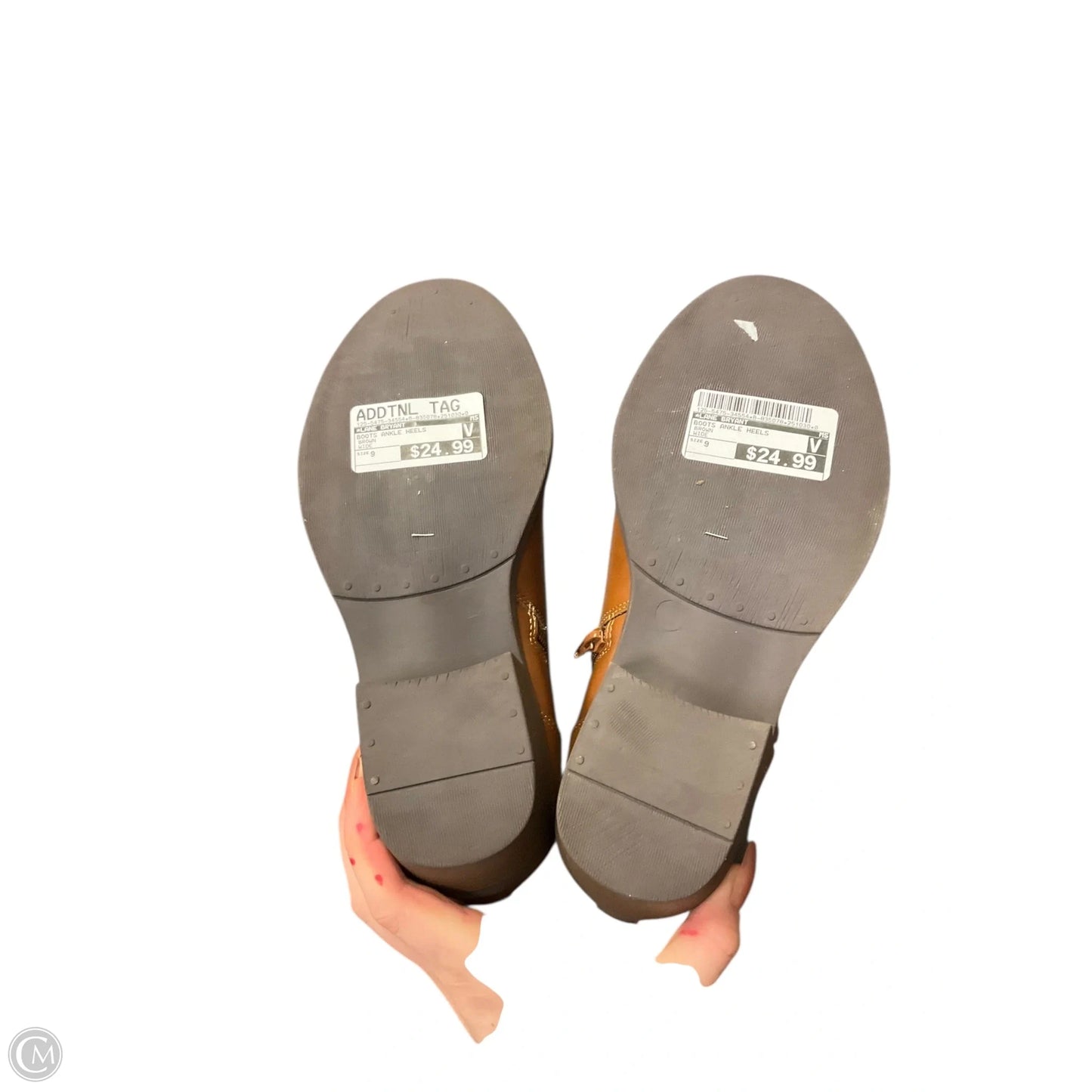 Boots Ankle Heels By Lane Bryant In Brown, Size: 9